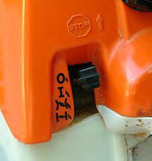 Page 6 of 10 In a petrol-powered chainsaw, the on/off switch stops the engine running by preventing the ignition coil from firing. This switch is also called kill switch.