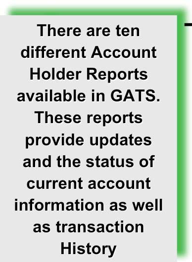These reports provide updates and the status of