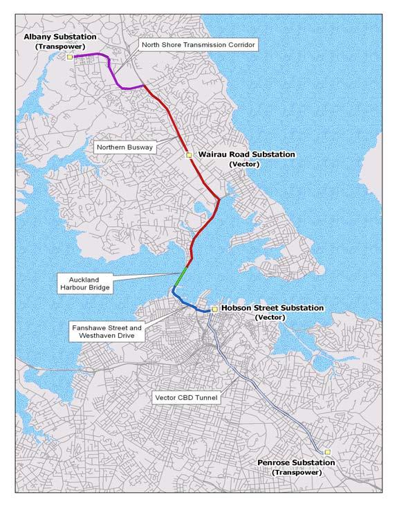 Identification and Consideration of Options Proposal 1 Figure 3-4: ALB PEN route The Penrose to Hobson Street section and the Hobson Street to Wairau Road sections are discussed separately.