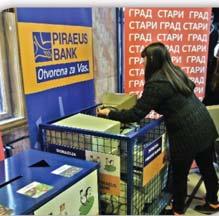 Activities: Piraeus Bank has continued its action "Fill to the top", in 2011 with donations of a package of containers for