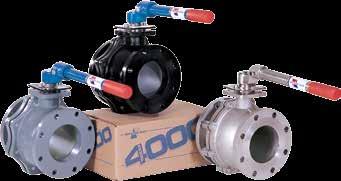 4000 Series vs. Gate, Plug, and Butterfly Valves Advantages of 4000 Series vs. Gate Valves Quarter turn provides instant shutoff. Full unobstructed opening provides superior flow rate.