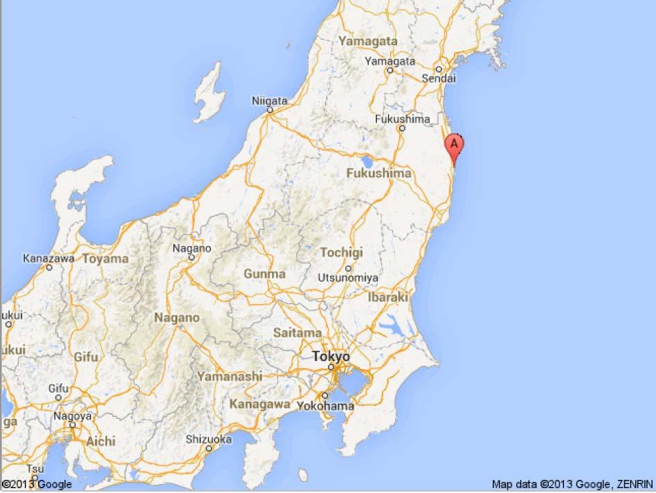 Current radioactive concentration of the seawater in Miyagi, Fukushima, Ibaraki and Chiba Att.