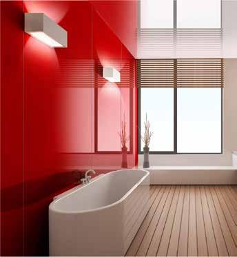 HIGH GLOSS ACRYLIC PANELS ABOUT LUSTROLITE Lustrolite is an advanced multi-layer acrylic sheet that looks just like glass. Lustrolite applications include shower walls, bathrooms and kitchens.