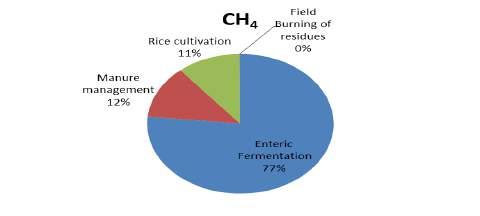 Source distribution within agricultural activities in