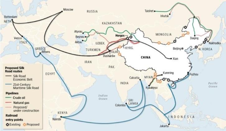 3 Figure 2: New Silk Maritime and Road Routes Source: WSJ, Xinhua, US Department of Defense, Transneft, UN, Fidelity 3.