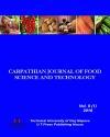 CARPATHIAN JOURNAL OF FOOD SCIENCE AND TECHNOLOGY jounal homepage: http://chimie-biologie.ubm.o/capathian_jounal/index.