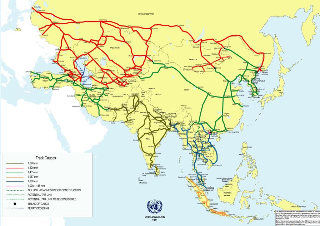 Trans-Asian Railway Network Islamic Republic of Iran Afghanistan (ongoing) Islamic Republic of Iran