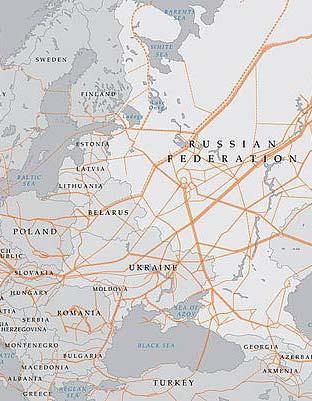 Transit the most crucial for SoS Russian gas is delivered to Europe through a grid of transit pipelines (Brotherhood, Blue Stream, Soyuz, trans-balkan line, Northern Lights and the Yamal-Europe