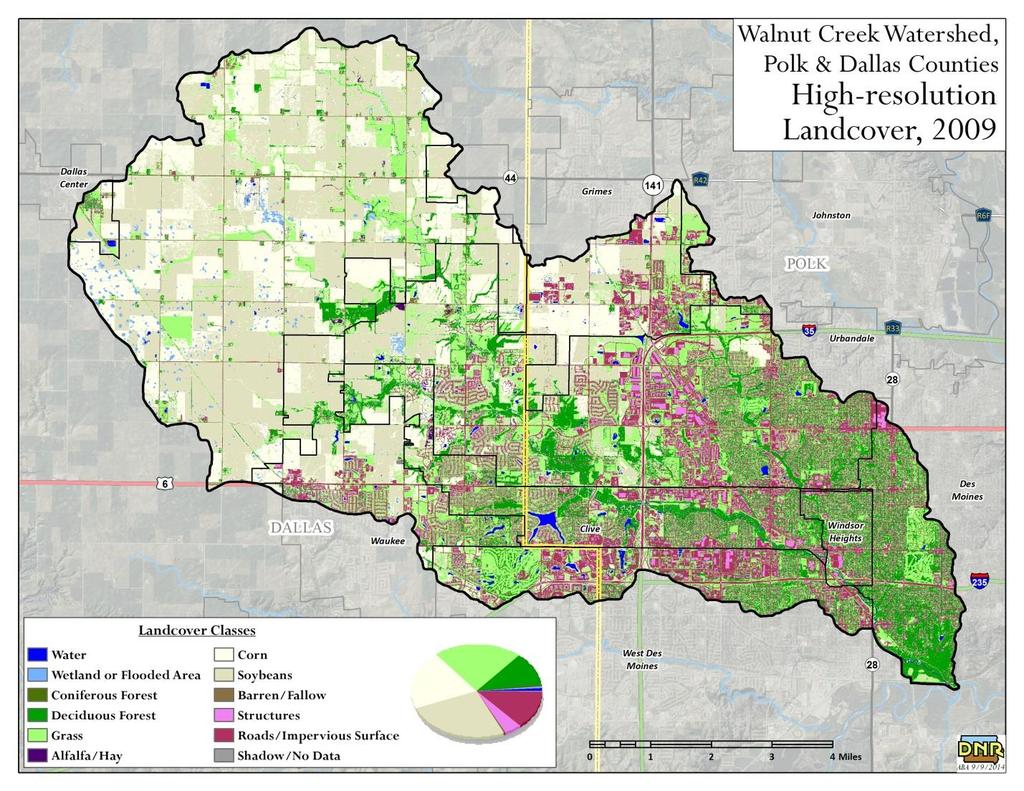 The Issues Known for flash flooding, the Walnut Creek Watershed is one of the most critical watersheds in Iowa. Walnut Creek Watershed has been targeted for multiple resource concerns.