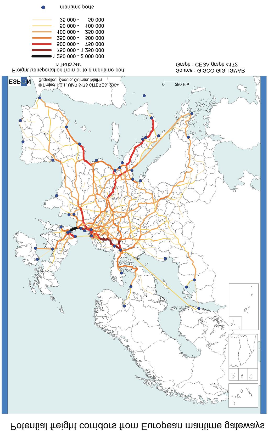 Map 19 Potential freight corridors