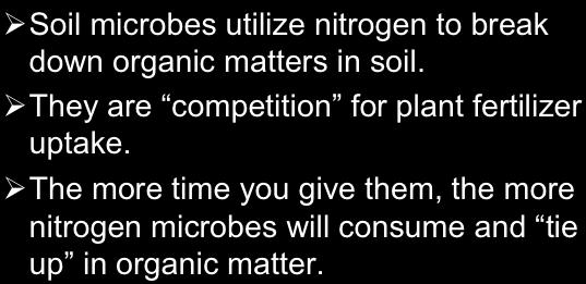 Nitrogen Fixation Ø Soil microbes utilize nitrogen to break down organic matters in soil.