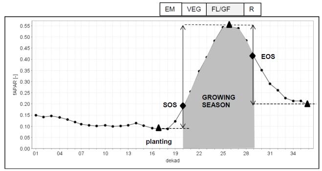 Phenology monitoring» Continuous time series