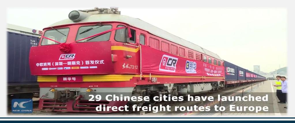 New International Route China to Europe Freight on Rail Shift from