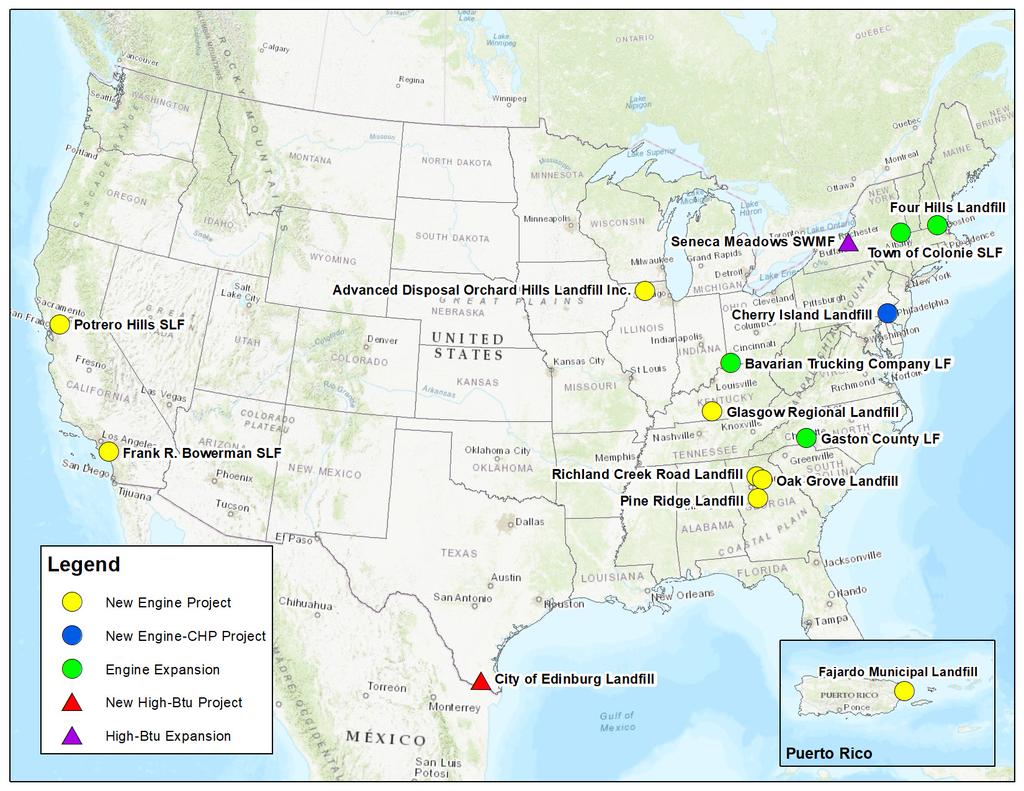 New 2016 LFG Energy Projects/Expansions 12 Encouraging the