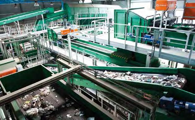 The plant, which is one of the most modern material recovery facilities for municipal solid waste, was commissioned in 2010 and is able to sort 180,000 Mg of municipal solid waste per year.