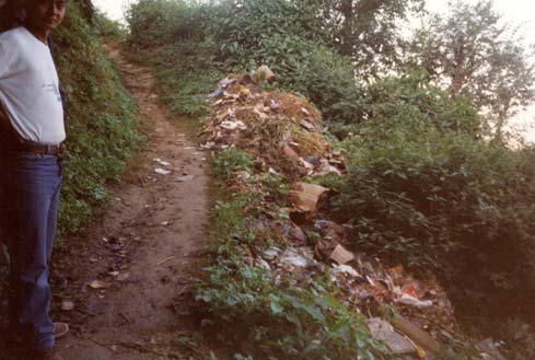 Waste Dumping Site in a bushy area