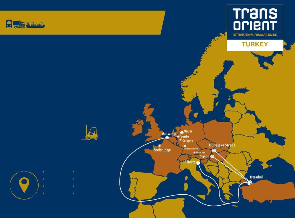 Intermodal Logistics Transorient is one of the biggest intermodal service provider linking Turkey to Europe, UK and Ireland.