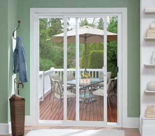 Sliding Patio Doors + Offered only in 5', 6' and 6'4" sizes + White only, screen