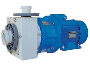 The range of pumps in the ECO series covers a flow rate up to 00 m /h and a discharge head up to 0 mlc, with a temperature range from - C to C.