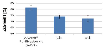 Infectivity of HT1080 Cells The infectivity titer of purified AAV2 particles was evaluated (Figure 4).