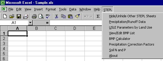 Add New Data to BMP List In STEPL customized menu, click View/Edit BMP List BMPList