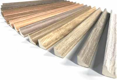 Scotia colours and Aluminium floor trims are available.