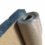 20 m2 Rolls available, Width 1 Metre. 3. 3. Natural Cork Acoustic 20 db Residential & Multi-Res Use 2 mm High Density Cork inc. PE Water Resistant Film with overlap for tape.