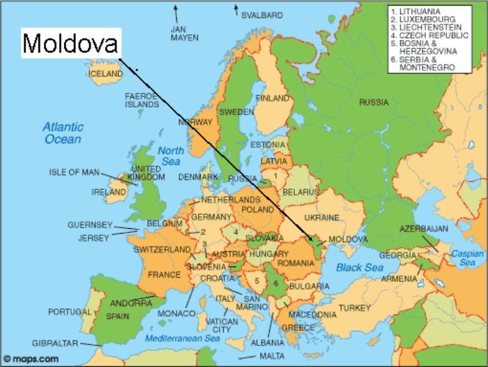 Several words about Moldova The Republic of Moldova (Moldova) is a small landlocked country in the EE, bordered with Ukraine and Romania.