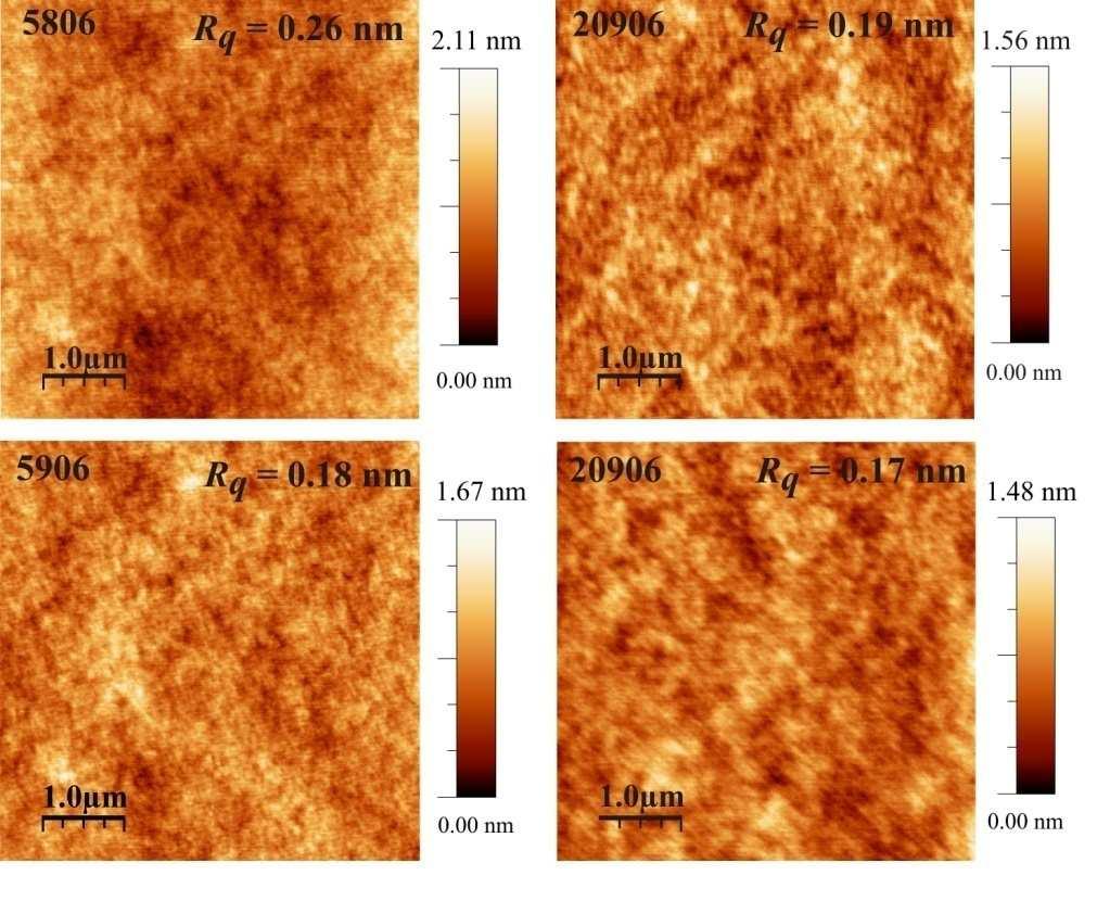 Elastic and Nanowearing Properties of SiO 2 -PMMA and Hybrid Coatings Evaluated by Atomic Force Acoustic Microscopy and Nanoindentation 227 To evaluate the surface quality of the hybrid coatings,