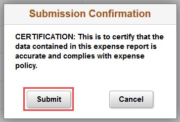 Review Submission Confirmation message and click the Submit button. 3.