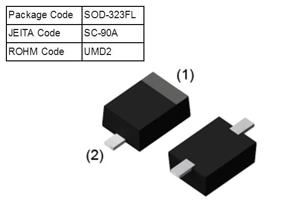 RB521VM-40 Schottky Barrier Diode V R 40 V I o 200 ma I FSM 1 A Outline Data sheet Features High reliability Small mold type Super Low V F Inner Circuit Application Packaging Specifications Small