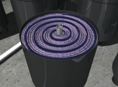 Enhanced Spiral Filter Design Maximized flow rates 90 square feet of filtration surface area 83.