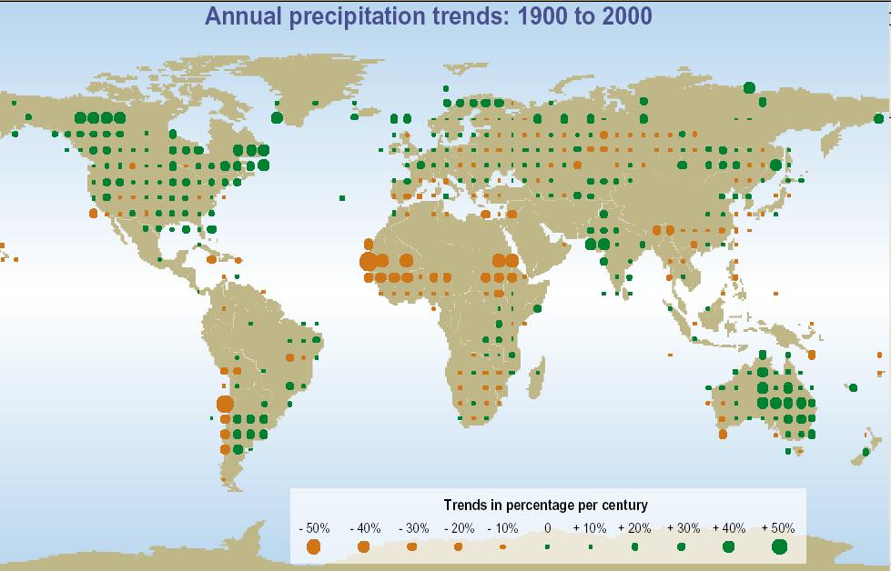 WATER RESOURCES Increase in the precipitation
