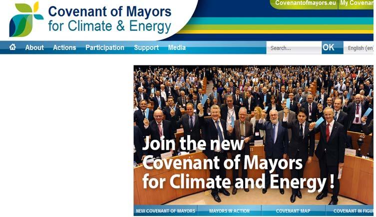 15 October 2015 during a Ceremony in the European Parliament in Brussels : the Covenant of Mayors for Climate and