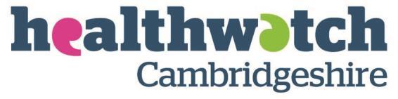 Healthwatch Cambridgeshire Sickness and Absence Policy and Procedures Purpose of the procedure Healthwatch Cambridgeshire (HWC) are committed to promoting health, safety and wellbeing for all staff.