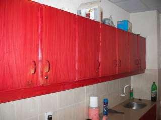 A5 Kitchen Cabinets Wooden pantry cabinets, consisting of PARTAL wood battens / framing,