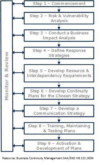 Figure 8-4 : Vector s BCM flow chart The overall BCM framework and plan is developed and monitored by the Chief Risk Officer.