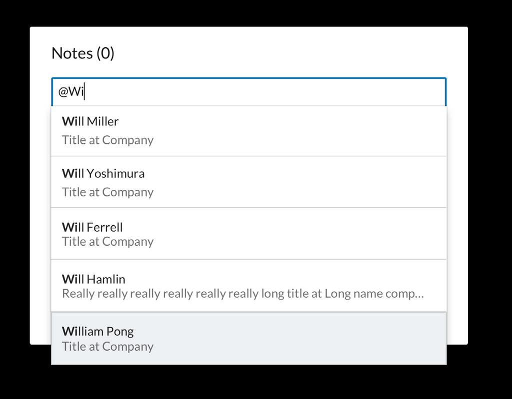 Improved collaboration Easily discuss candidates with your team Now you can tag individual team members in notes to start a