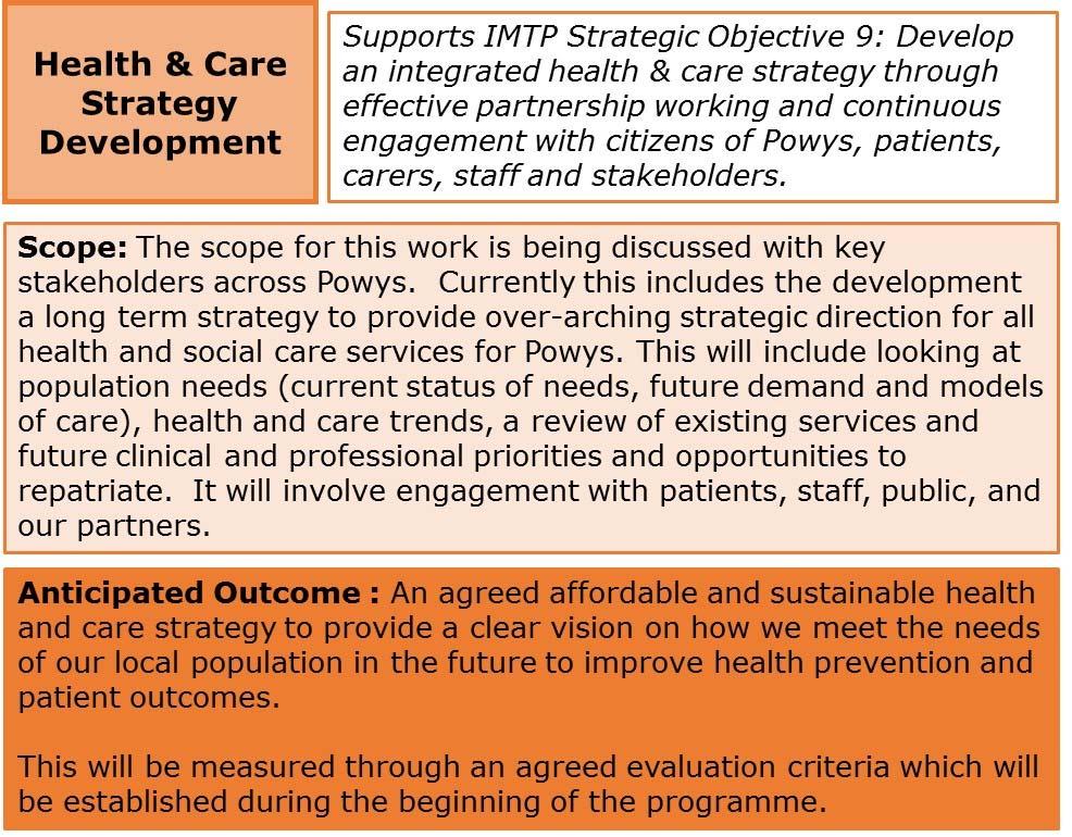 Health and Care Strategy Development Programme
