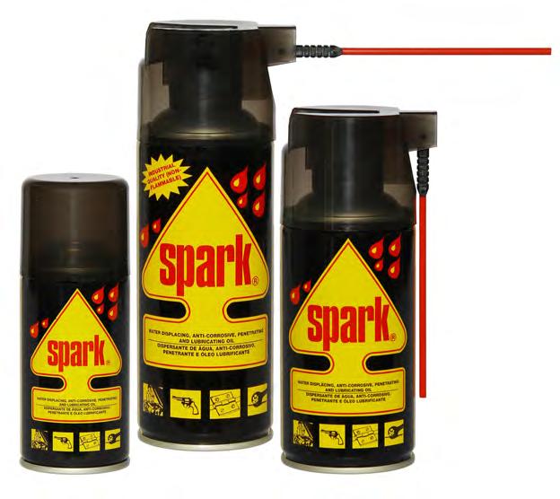SPARK - Standard & Non-Flammable Multi-purpose lubricant which is a water and moisture displacer, cleans and protects against corrosion, lubricates and is an effective penetrating and release agent.