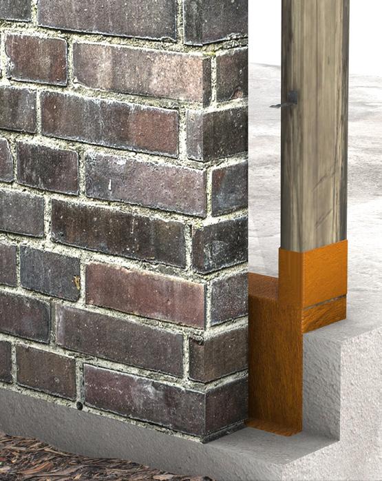 Leave brick ties in place - if brick ties are missing or in poor condition install MTI Retrofit