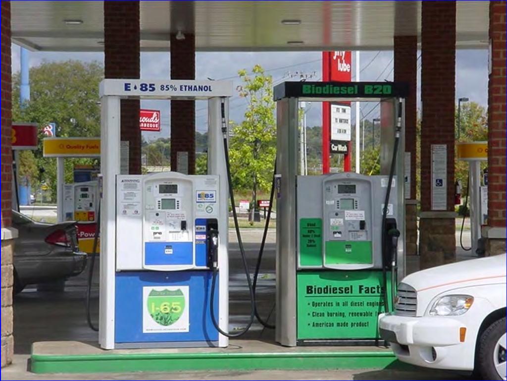 Establish network of biofuel stations ( Green Islands ) along interstate highways Locate E85 and B20 stations no more than 100 miles apart along