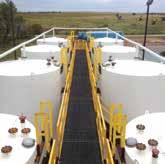storage tanks, even creating walkways to access