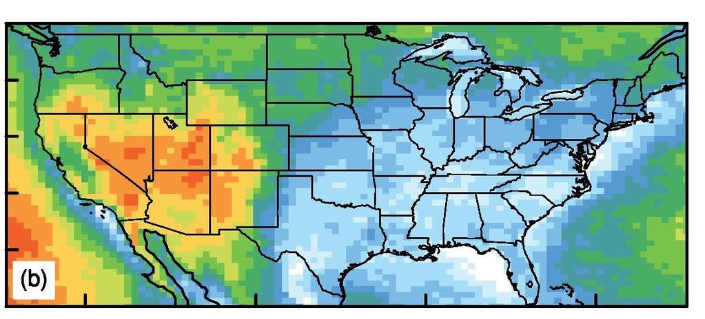 U.S. Background Ozone in Spring: Strongest in the high-elevation Western U.S. Daily max 8-hr O 3 in surface air (April-June 2010) Median Maximum 30 35 40 45 50 55 60 65 ppbv Estimated