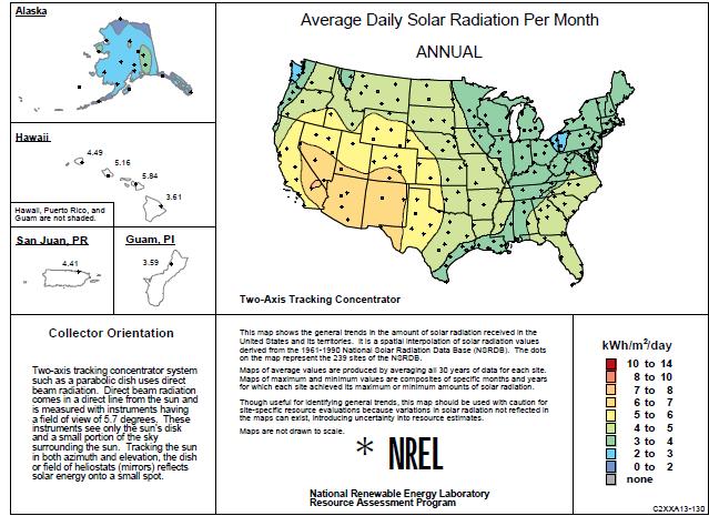 New Energy Policy Drivers Solar Potential (for Concentrating Solar