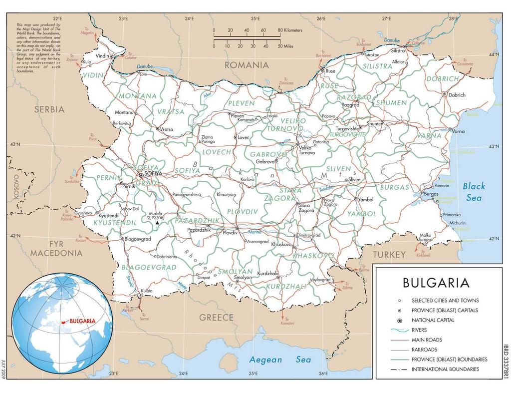 Appendix C Bulgaria, administrative divisions Regions (official NUTS-2 regions) Severozapaden Severen tsentralen Severoiztochen Yugoiztochen Yugozapaden Yuzhen Tsentralen Grouping used for