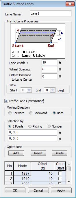 placement for each element. Users can define vehicle loads and traffic lanes the same way as in the previous versions.