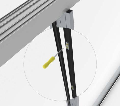 Locking plate adjustment Door panel adjustment Expert engineering The design that makes it possible to move 320 kg of glass