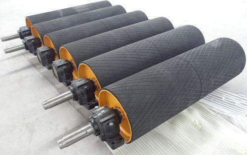 4.3. Conveyor Pulleys At each of the two ends of a belt conveyor, one large diameter pulley is installed