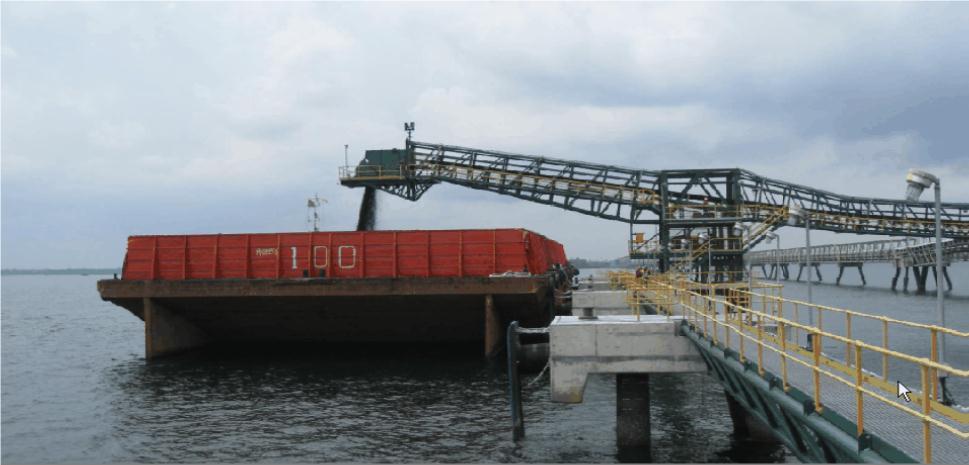 loading terminal facility. Other options were considered for the barge loading facility.